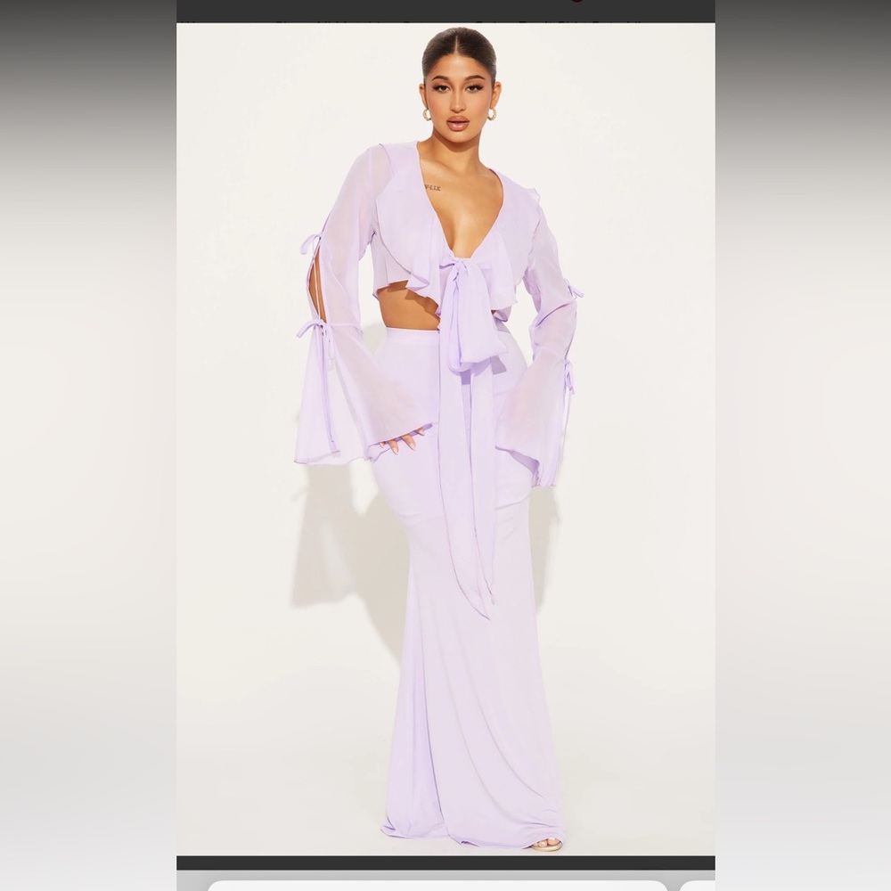 Purple skirt set